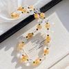 10Mm Autumn And Winter Natural Citrine White Crystal Design Sense Collarbone Chain Necklace