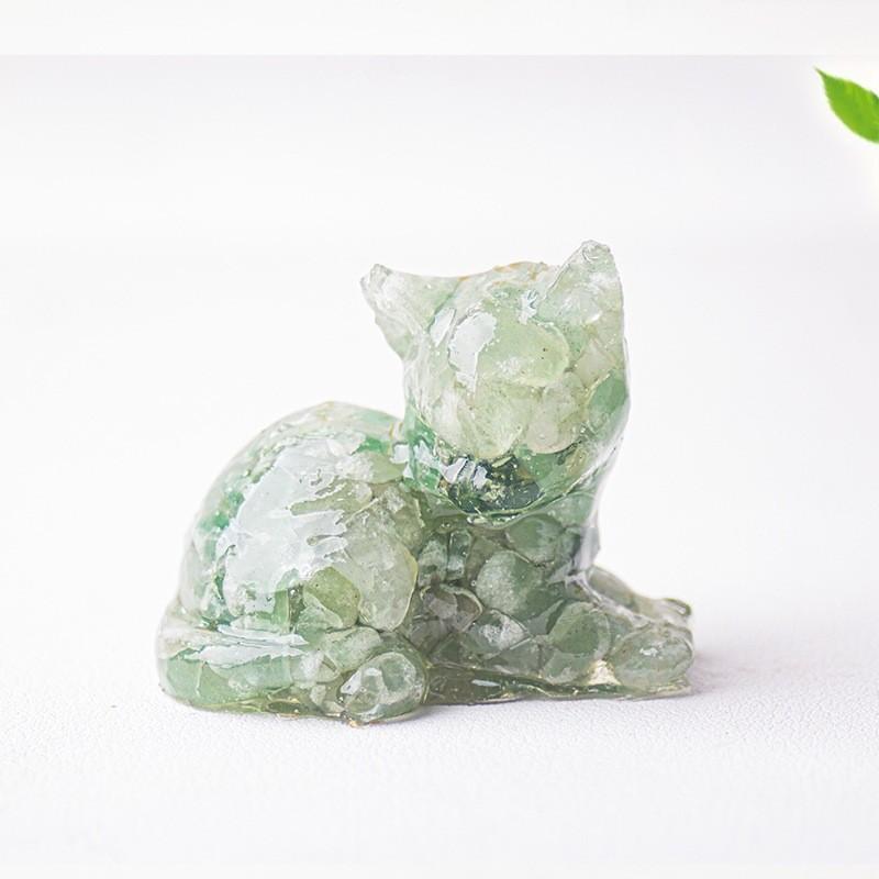 Animal Resin Desktop Decor With Crystal Chips For Gift And Home Office