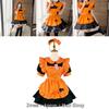 Cute Lolita Pumpkin Maid Halloween Party Costume Dress With Headdress