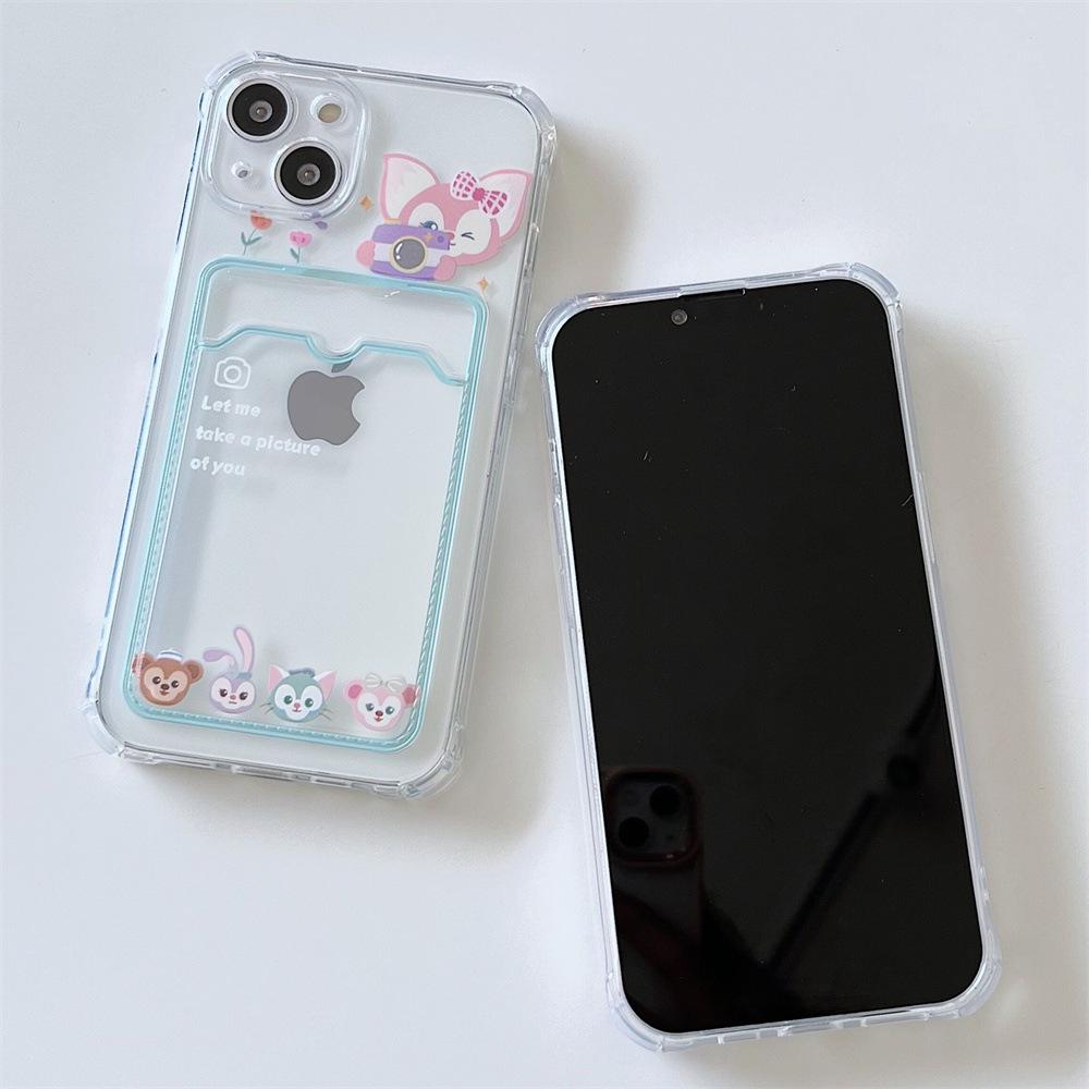 Pink Bear 16 Karten-Plug-in Apple iPhone 11/12 Pro Max Transparente Hülle, passend für 13/14/XR