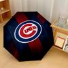 Chicago Cubs Print Auto 8?Ribs Folding Umbrella Wind Resistant Lightweight Automatic Umbrella For Daily Travel