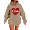 Women's Loose Comfortable Casual Fashionable Love Printed Long Sleeved Sweatshirt