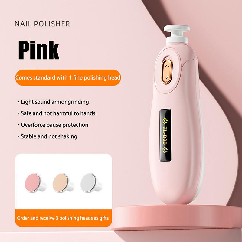 

Многофункциональный детский электрический триммер для ногтей Инструмент для полировки ногтей для детей Инструмент для ухода за ногтями Кусачки для ногтей Триммер Набор для маникюра для младенцев розовый