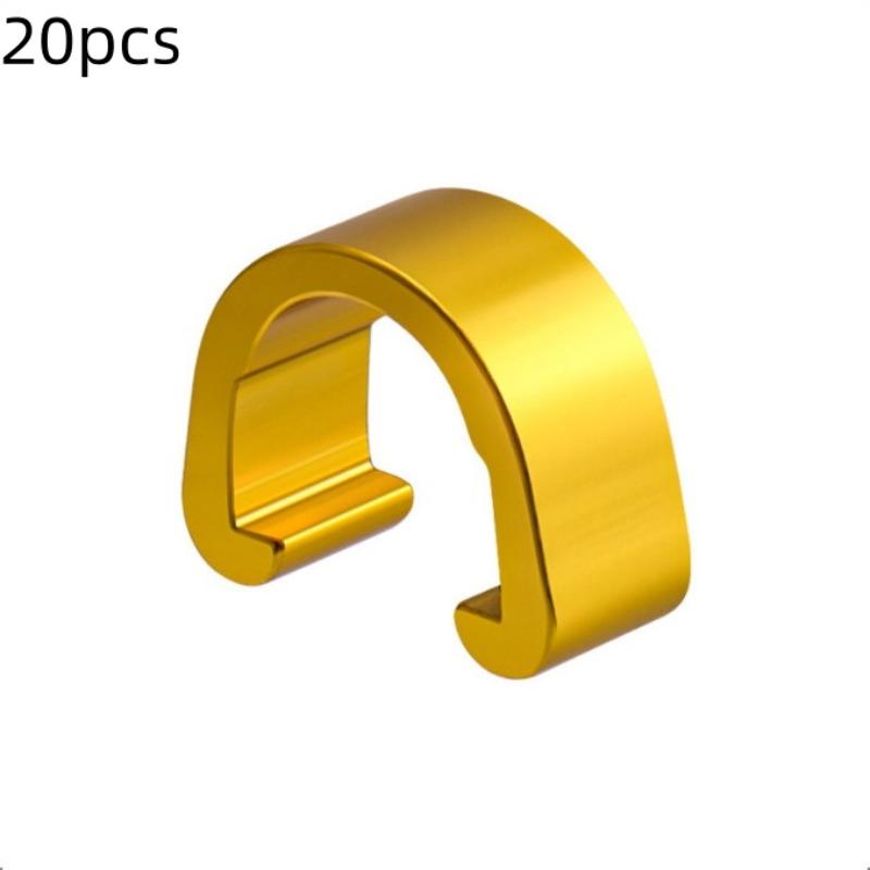 20Pcs Aluminum Alloy Bike Brake Cable C-Clip Guide Clamps for Mountain Road Bicycles - Cable Housing Clip for Bicycle Brakes