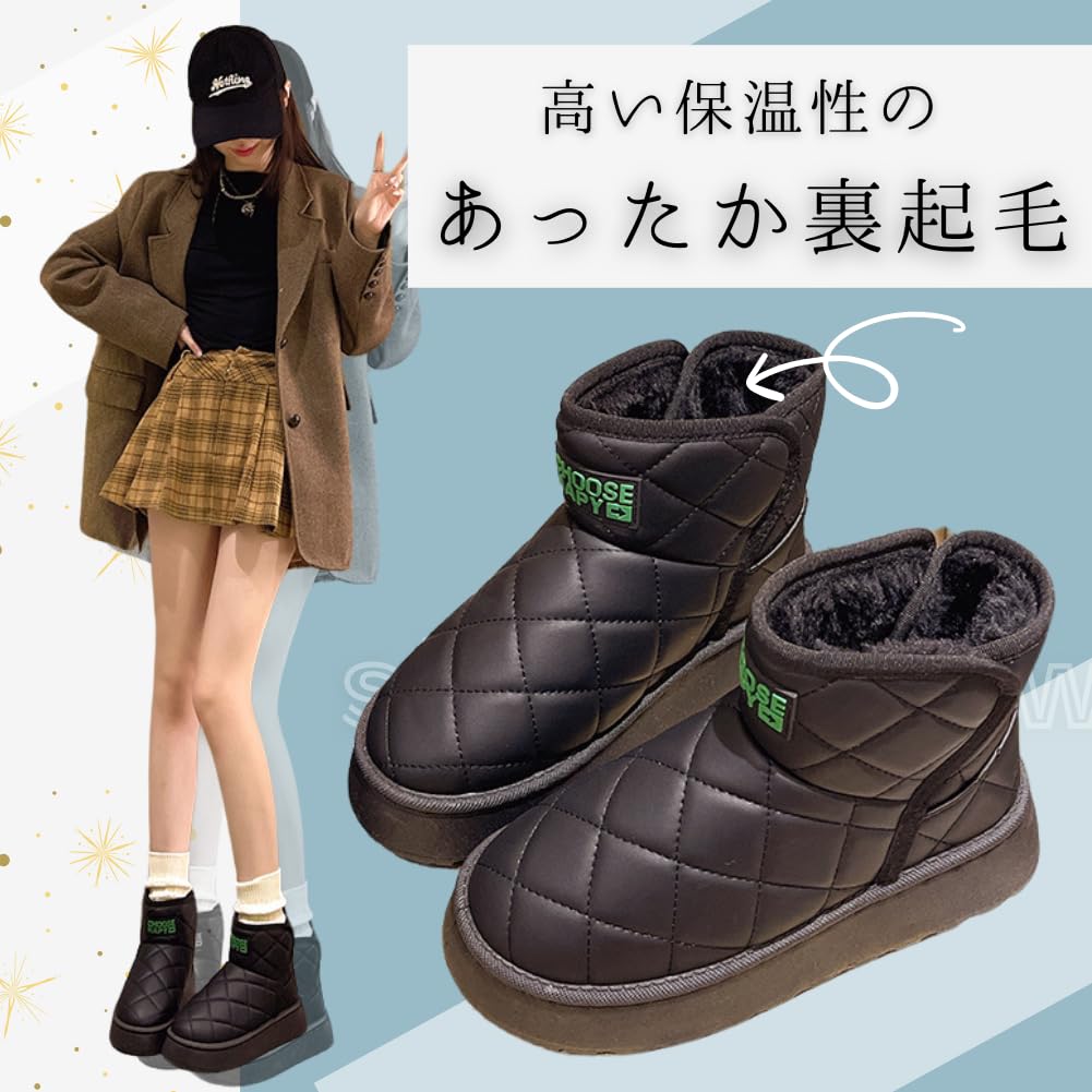 ALVEIN Snow Outdoor Cold Solid Japanese Shoe Women's Boots, Shoes, Fleece-Lined, Trekking, High-Top, Waterproof, Weather, Color, Abrasion-Resistant,