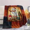 1 Peça Manta de Flanela com Estampa de Desenho Animado, Alta Qualidade Confortável para Todas as Estações, Decoração de Casa, Calor e Conforto, Perfeita para Presente de Natal Aniversário