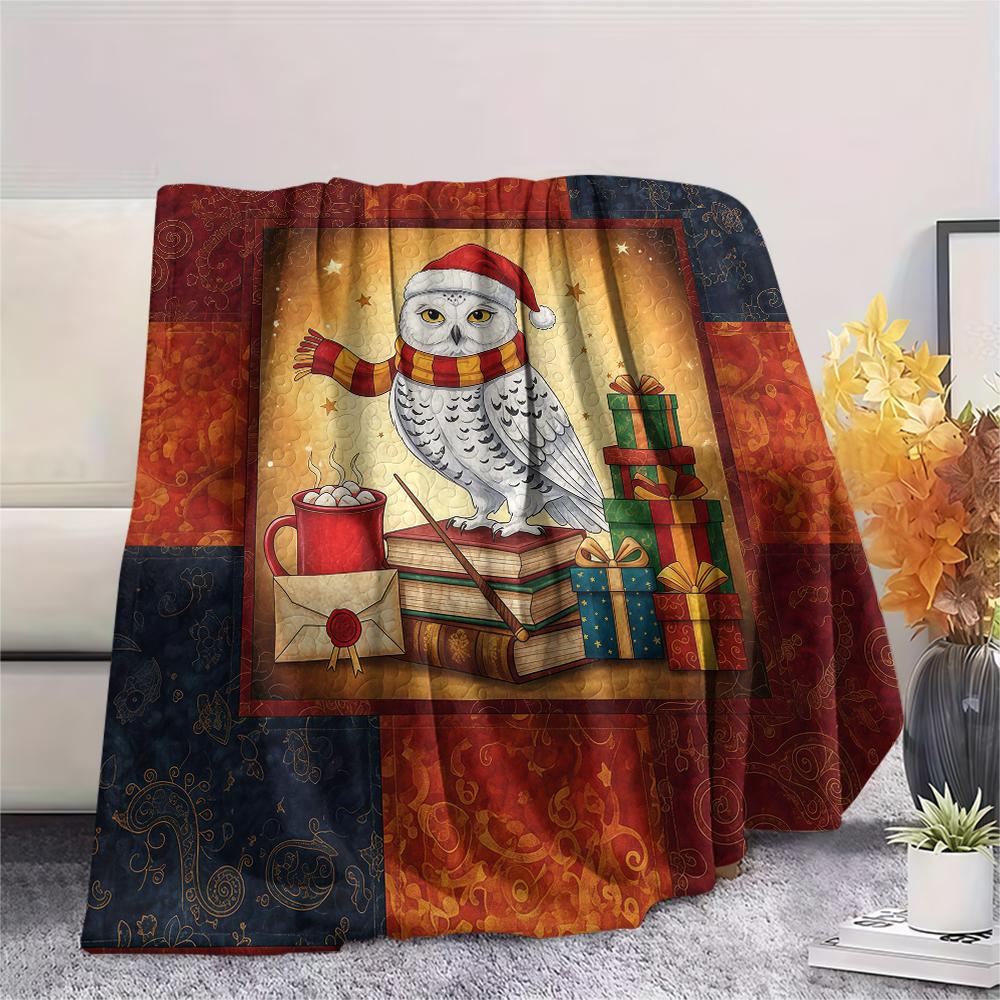 1 Peça Manta de Flanela com Estampa de Desenho Animado, Alta Qualidade Confortável para Todas as Estações, Decoração de Casa, Calor e Conforto, Perfeita para Presente de Natal Aniversário