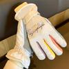 Touch Screen Waterproof Ski Gloves for Women In Thickened and Velvet Warm Anti Slip Insulation Motorcycle Riding