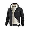 European Winter Lamb Fleece Thick Coat Men's Outdoor Sports and Leisure Thick Hooded Jacket Top