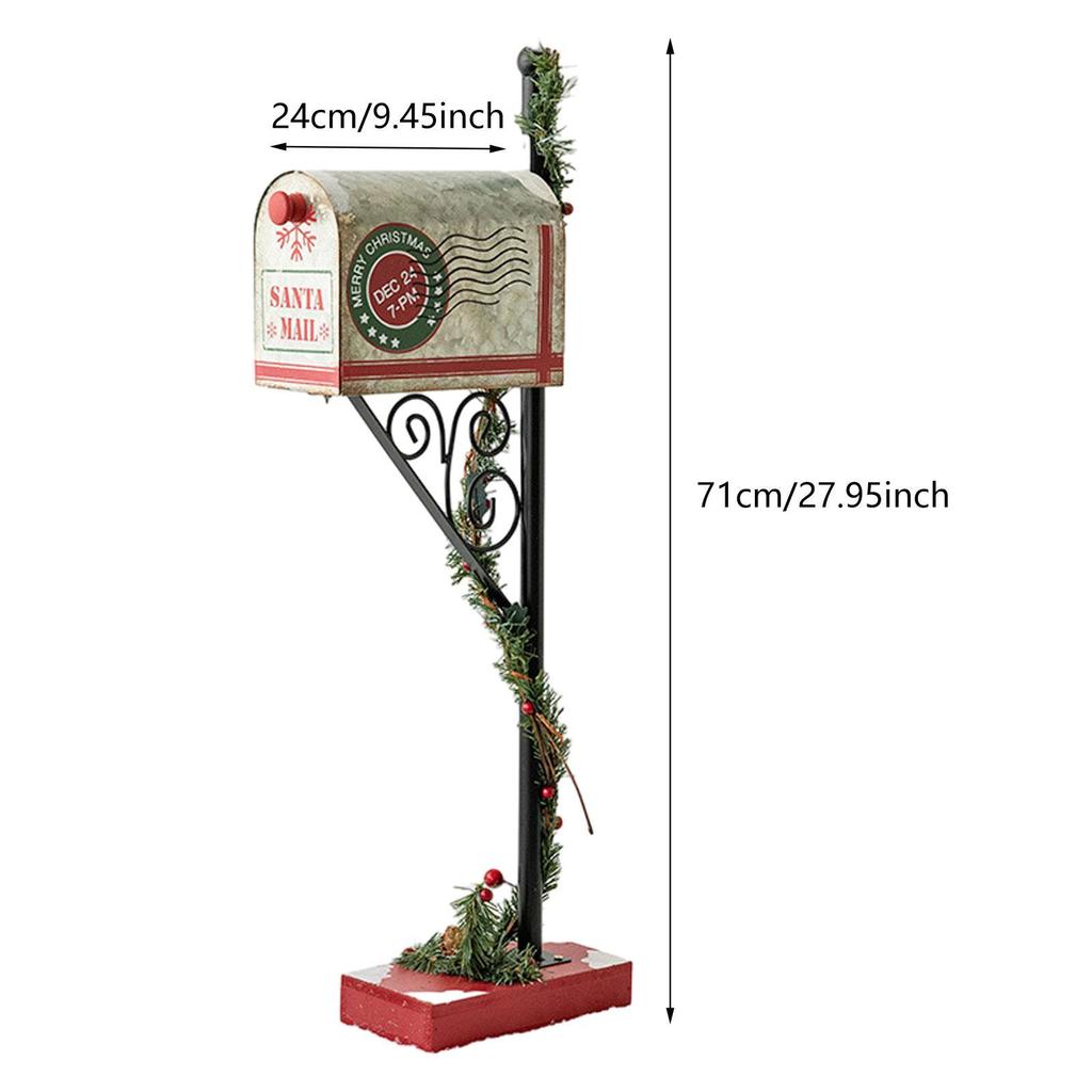 Christmas Santa Mailbox Creative Unique Sturdy Christmas Decoration Decorative for Indoor Outdoor Party Holiday Home Xmas