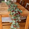 Red Berries Christmas Garland 2M Artificial Greenery Garland  Holiday Fireplace Mantel Table Decor