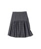 Comoni Nose W Light Check Skirt [Deep Gray]