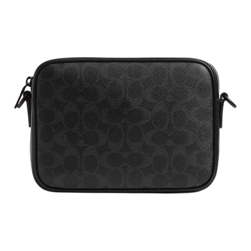 COACH CameraSignature KNOX 21 Removable Shoulder Strap Printed Artificial Leather and Calf Leather Shoulder Bag Small Men's Black