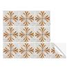 Retro Flower Faux Leather Embossed Tile Sticker: Self-Adhesive Home Decoration Tile for Floors & Walls.