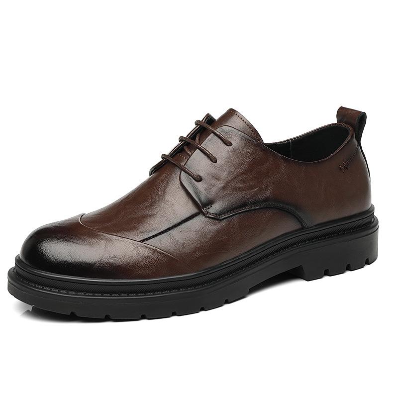 Mode Mode Hohl Einfarbig Herren Slipper Designer Neu Dicke Sohle Slip-on Geschäftsmann Schuhe Lässig Leder Herrenschuhe