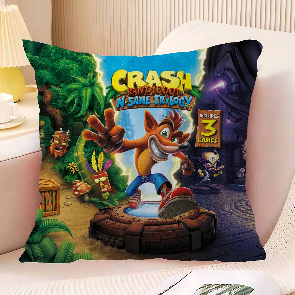 

Відеоігри C-Crash B-Bandicoot Наволочки Домашня постільна білизна Декоративна наволочка Весільна Суперм яка наволочка 60cmx60cm