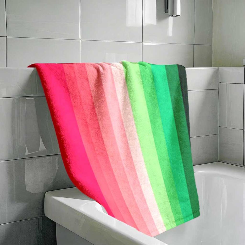 Colorful Stripe Beach Towel Unisex Absorbent Polyester For Beach Pool Camping Birthday Gift Summer Essential