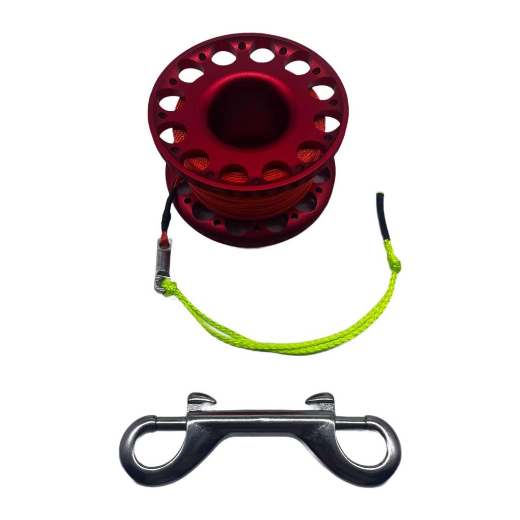 Diving Reel with Double End Bolt Snap Clip, Reel, Portable Spool for Accessories