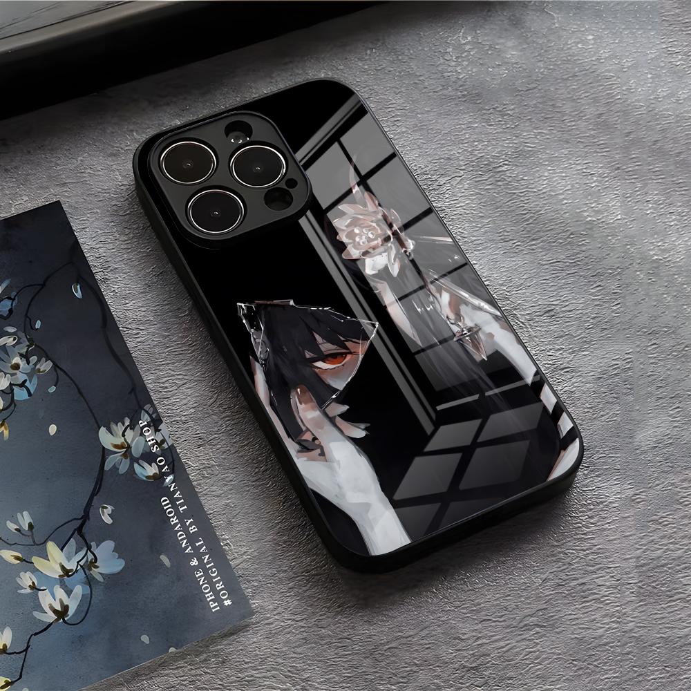 

Yor F-Forger Phone Case For IPhone 17 Air 16 E Pro Max 15 14 13 Mini 12 Pro 11 Max Plus Black Glass Cover iPhone 16e