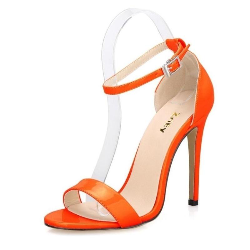 Sandali Sexy con Cinturino alla Caviglia Stampa Leopardo Tacco Alto Donna Punta Aperta Scarpe con Tacco Verniciate Scarpe da Festa