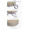 Zipper Round Wallet with Mirror Lipstick Storage Bag Mini Earphone Bag  Outdoor