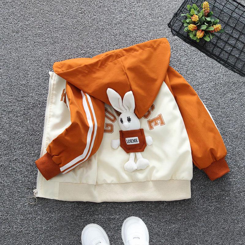 Cartoon Kapuzenoberteile Jungen und Mädchen Herbstjacke Frühling und Herbst Abschnitt der Kinder Herbst Dünne Jacke Kleines Baby