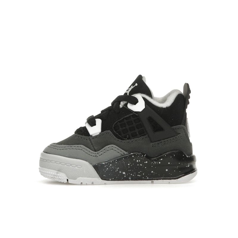 Air Jordan 4 Retro TD Fear 2024 Baby Sneakers Black White Anthracite FV4538-002