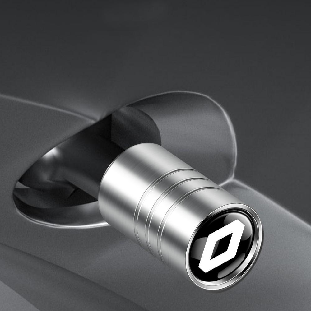 4pcs Metal Car Wheel Tire Valve Stem Cap Cover For Renault DACIA Fluence Scenic Loguna Logan Twingo Clio Captur Koleos Megane HH49