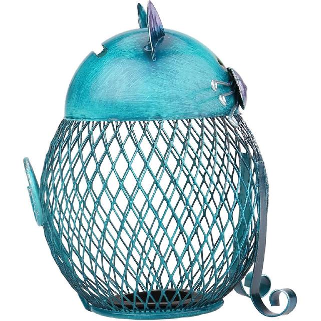 Kavolet Cat Piggy Bank for Kids, Cat Shaped Metal Coin Box, Coin Money Bank, Handwork Handicrafts Ornament, Brown