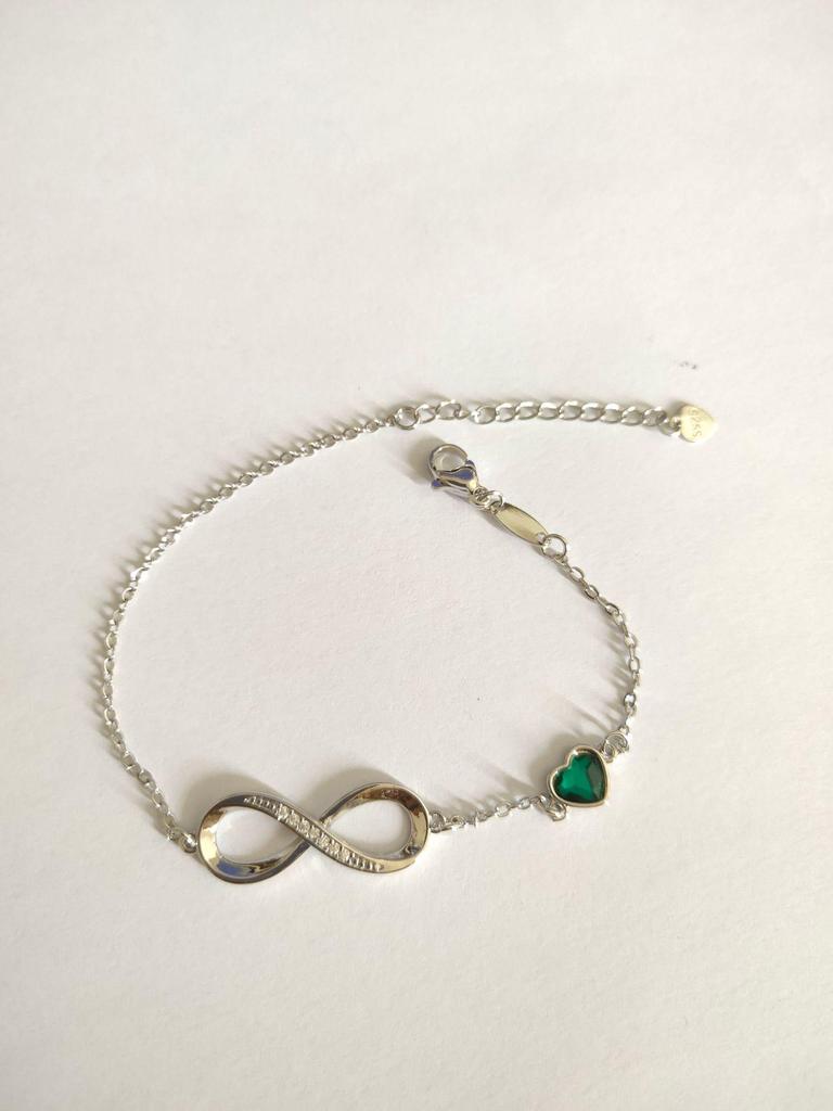 Bracciale Cuore Zircone Infinito Europeo e Americano: Regalo di Gioielli alla Moda per San Valentino