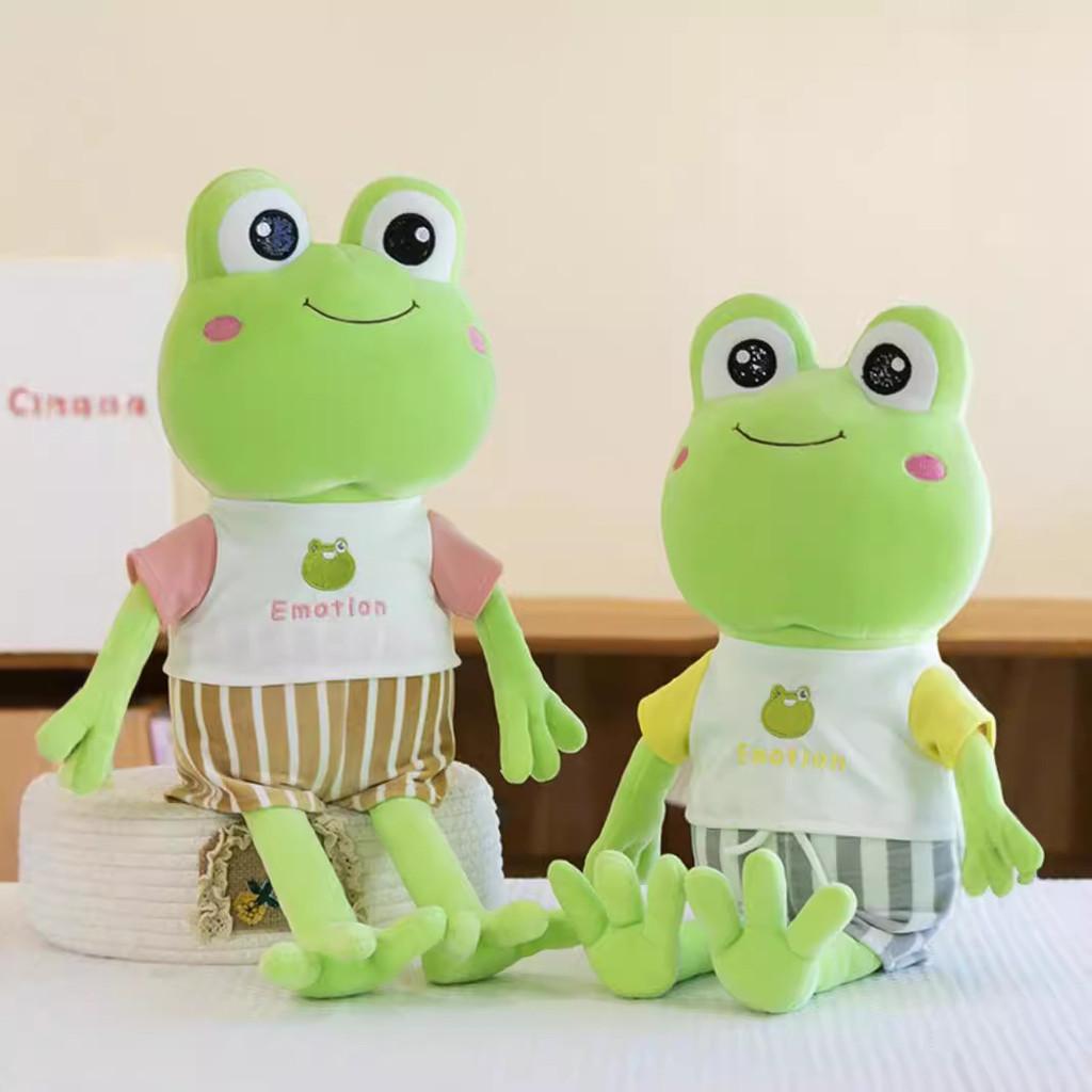 Adorable Green Frog Plush Toy Perfect For Cuddling With Soft Pp Cotton Filling