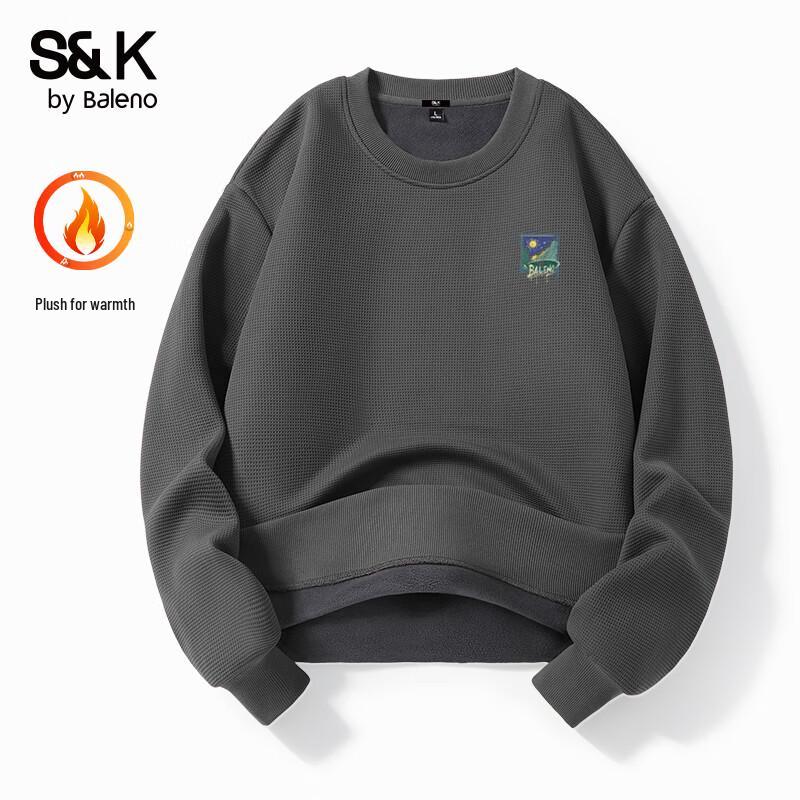 Baleno Men's S&K Fleece-Lined Round Neck Sweatshirt