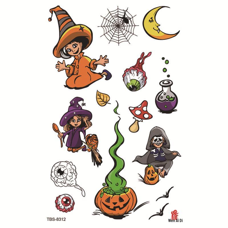 Wasserdichte realistische Halloween Horror Tattoo-Aufkleber