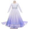 Snow Queen Frozen2 Cosplay Costume Elsa White Fancy Birthday Party Dress Outfit