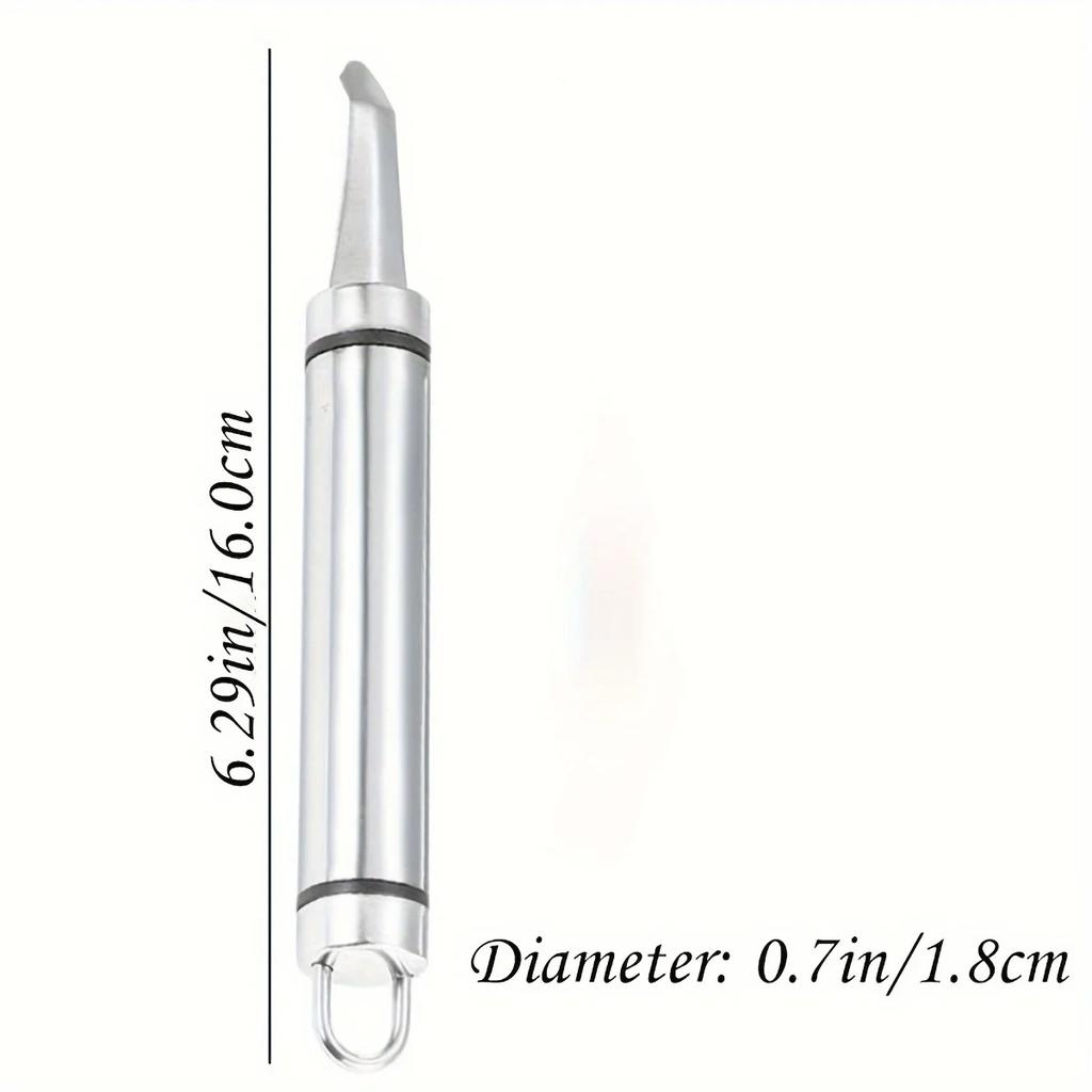 1 szt. Stal Nierdzewna Narzędzie do Usuwania Ogonków Krewetek - Wydajne do Usuwania Pancerzyków, Łatwe Czyszczenie, Idealne do Przygotowania Krewetek - Gadżet Kuchenny