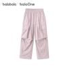 Balabala Girls' Summer Cargo Style Straight-Leg Quick-Dry Pants
