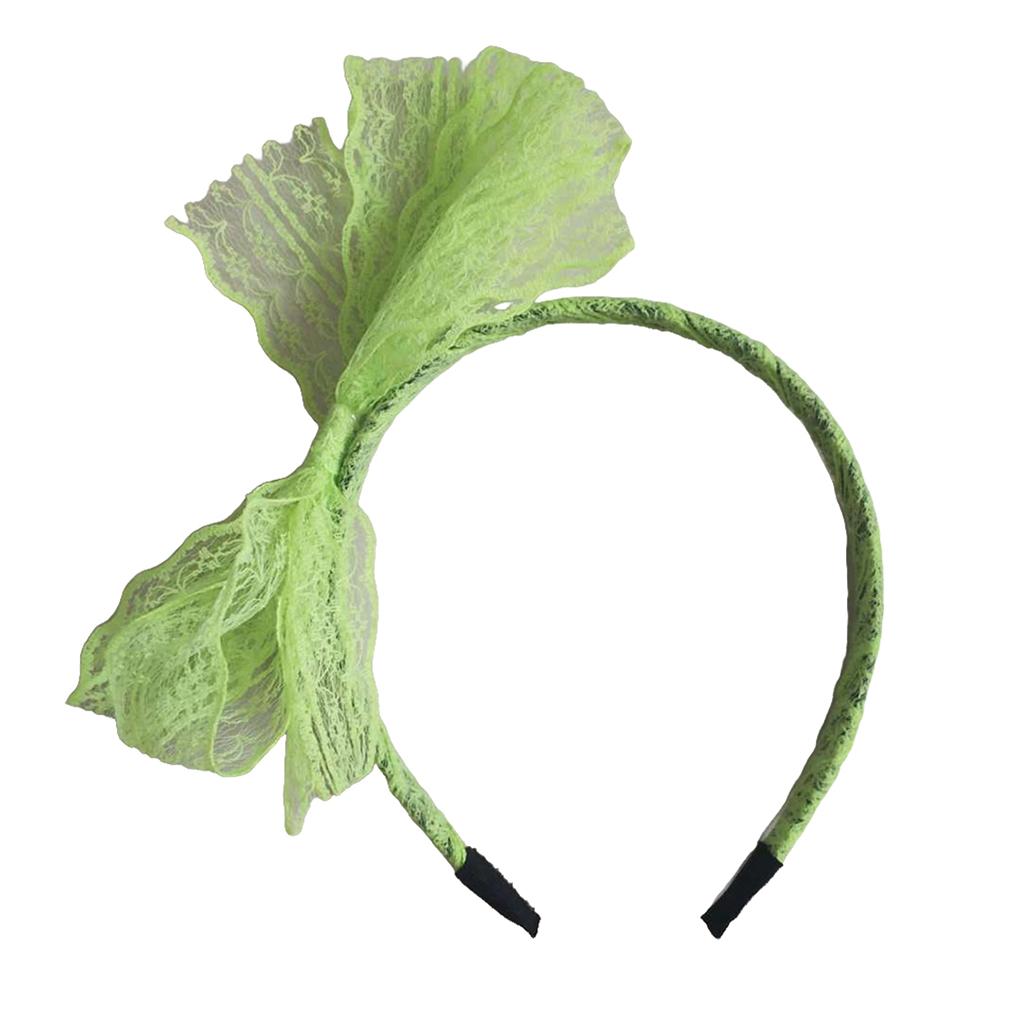 

Кружевная повязка на голову с бантом Ретро Большая повязка для волос Костюм 80-х Аксессуары для волос Головной убор Украшение Подарок на день рождения Подростки Девочки Женщины