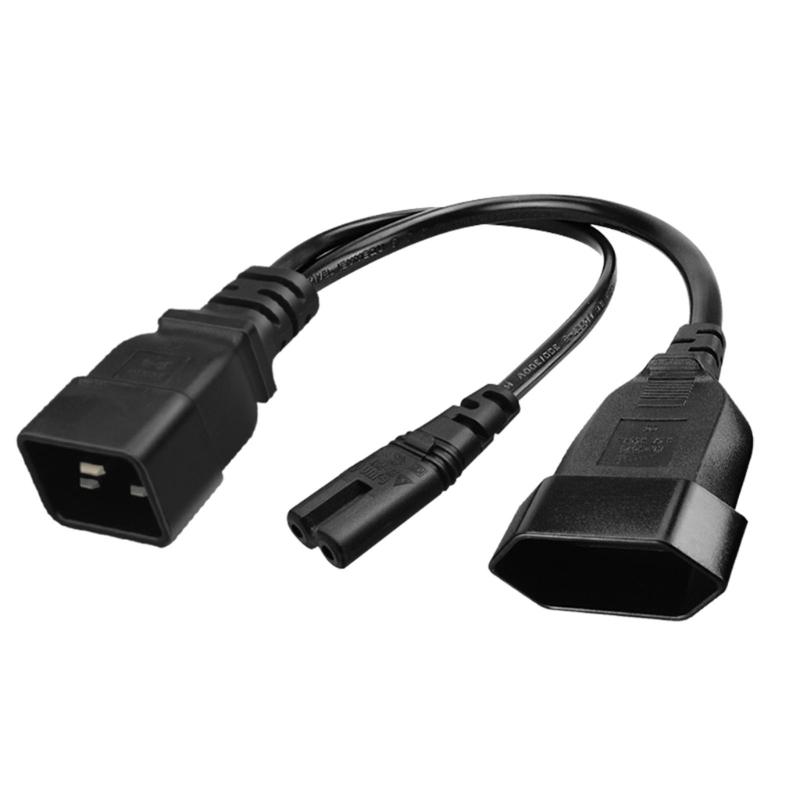 

C20 to C7 EU4.0mm Power Cord IEC320 C20 Male to EU4.0mm C7 Female Power Converter Adapter Cable Cord 1FT/0.32M 1