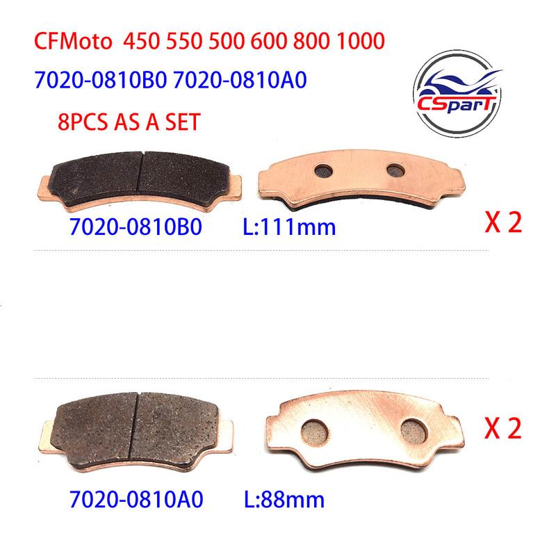 4er Set Bremsbeläge für CFMoto ZFORCE CFORCE UFORCE 450 550 500 600 800 1000 2018 2019 2020 7020-0810B0 7020-0810A0