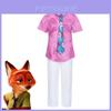 Zootopia Nick Cosplay Costume For Kids Children Performance Outfit Soft Polyester For Dance
