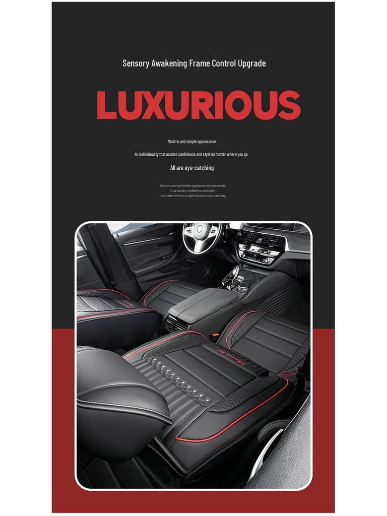 Universal Full Leather 5-Seat Car Seat Cover with Full Surround, Suitable for All Seasons
