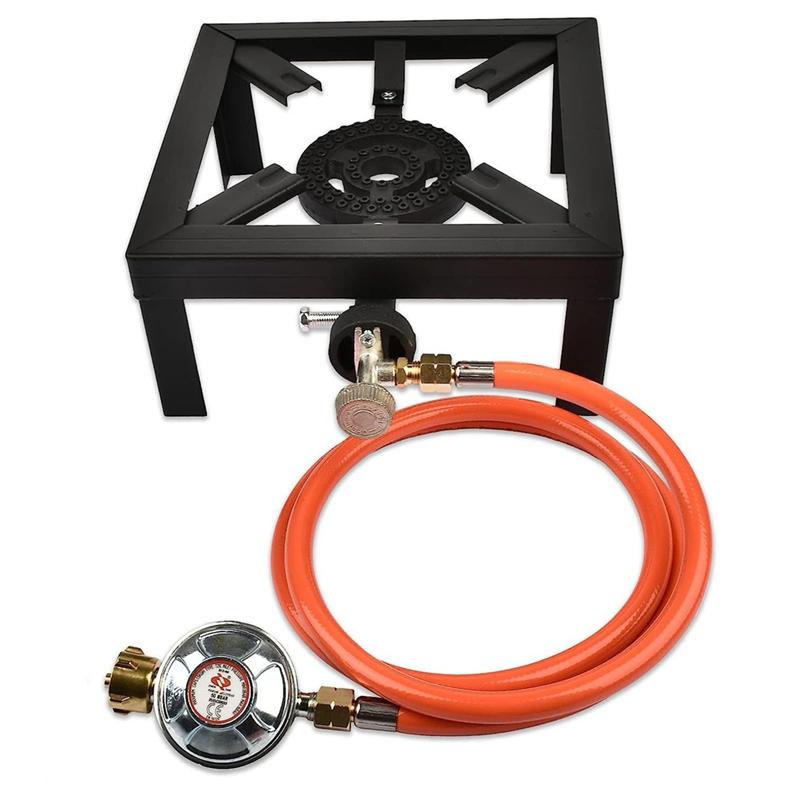 

High Pressure Single Propane Burner Propane Burner For Outdoor Cooking, For Camping, Tailgating, Propane Burner Heads чёрный