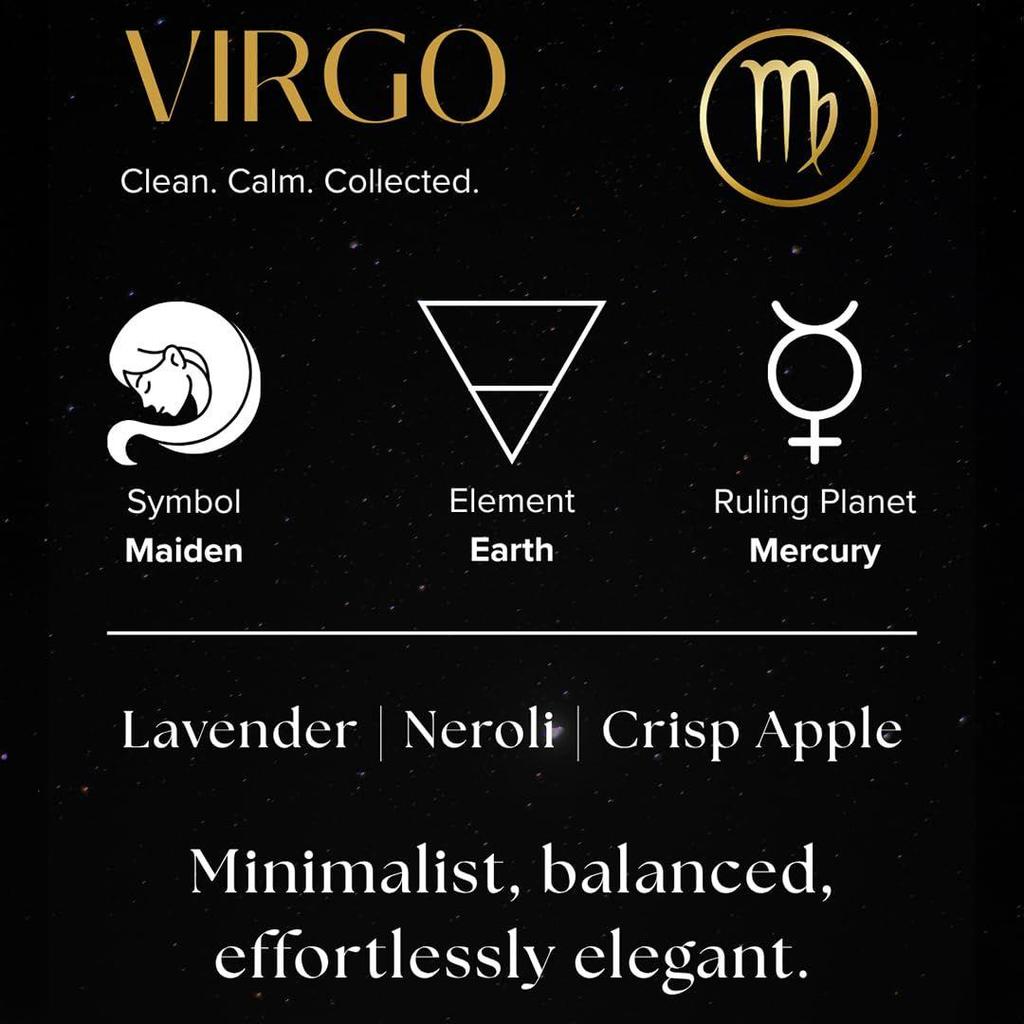Virgo Zodiac Attar Perfume  | Pure Fresh Herbal Scent with Green Earthy Notes | Earth Sign Astrology Inspired Luxury Attar |  12ML