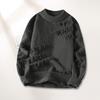 Suéter de Invierno para Hombre Diseño Irregular Roto Cuello Redondo Tejido Holgado Manga Larga Grueso Deportivo Uso Diario Suéter
