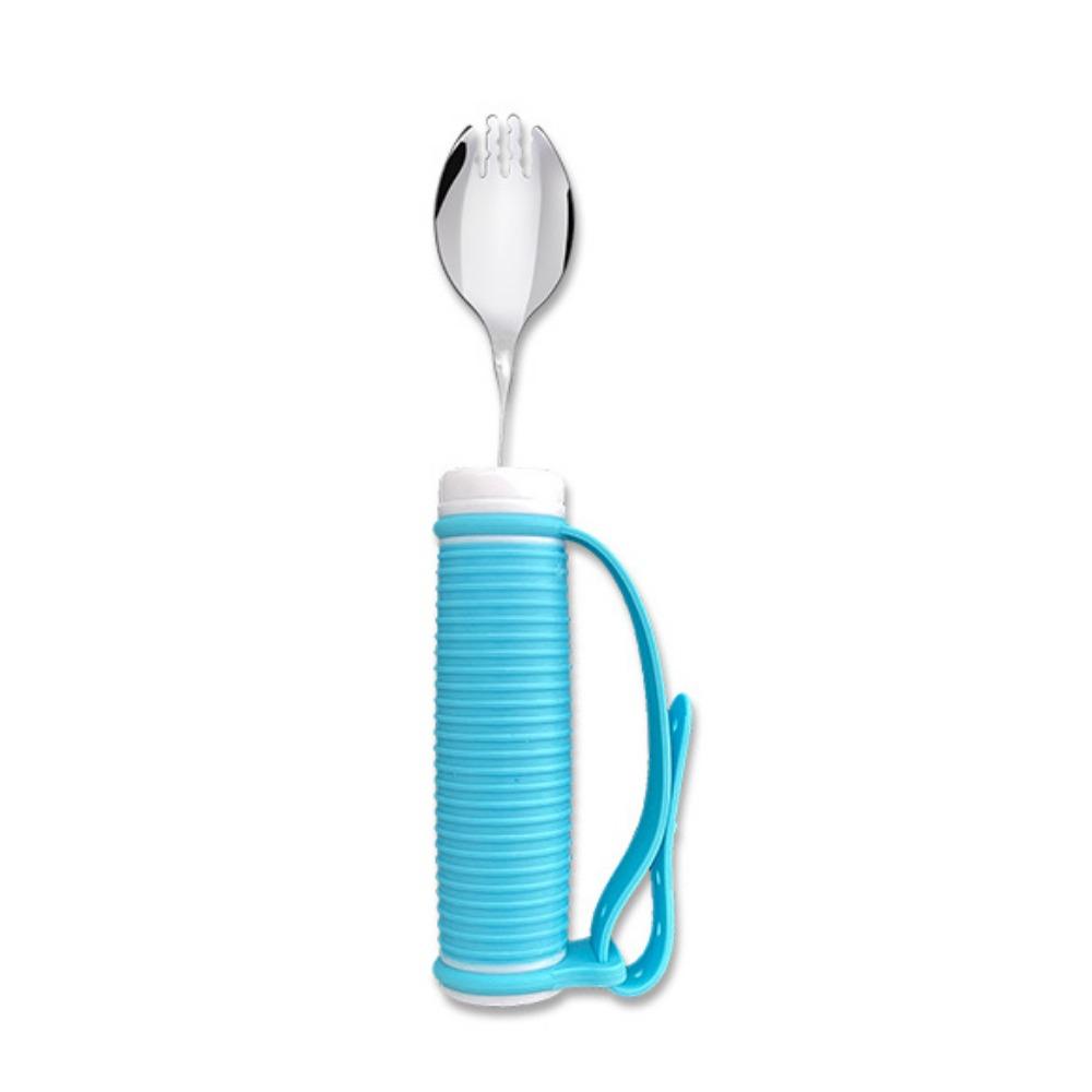 

Angle Adjustable Anti-Slip Eating Spoon Anti-Shake Food Aid Fork Disabled Assistance 2in1 Fork Spoon