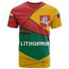 Litauen Flagge 3D Druck T-Shirt Männer Litauisches Nationalemblem Muster Kurzarm Trainingsanzüge Outwear Street Tees Männerkleidung