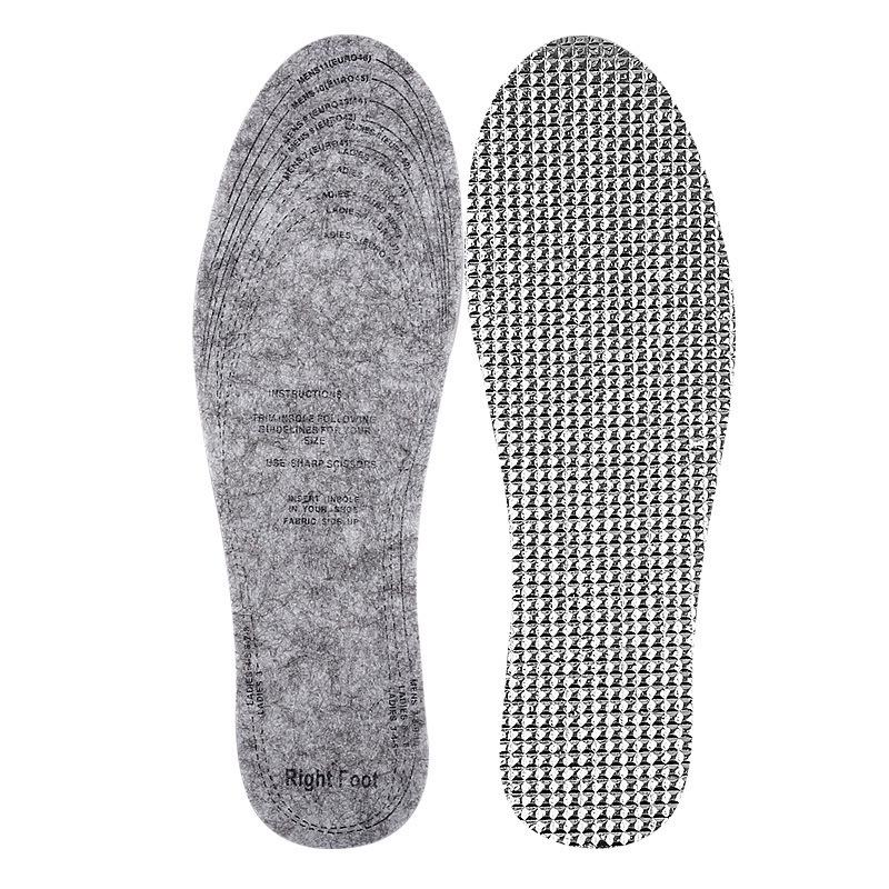 

Breathable Shock-Absorbing Aluminum Foil Felt Insoles for Casual and Sports Shoes One Size (34-46)