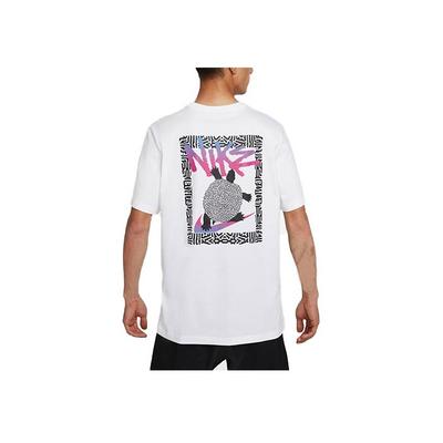 Sportswear Logo Graphic Print Crew Neck Short Sleeve T-Shirt Men Tops White DQ1408-100