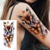 1 Sheet Butterfly Flower Fake Fox Temporary Tattoos For Women Men Adults Arm Leg Tattoo Sticker Sleeve Sexy Water Transfer Tatoo