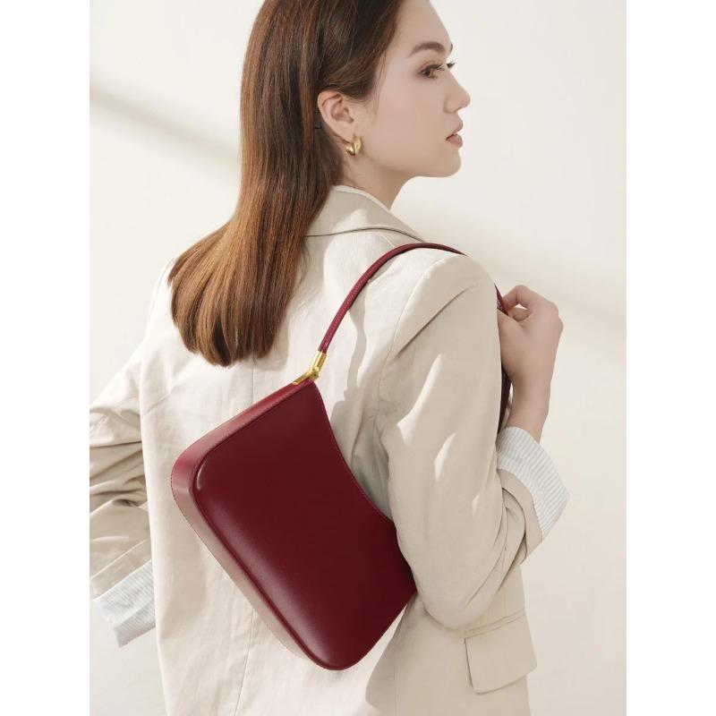 100% Genuine Leather Commuter Women's Baguette Bag 2026 Fashi handbag Underarm Shoulder Bag Female Hobo Bag For Women
